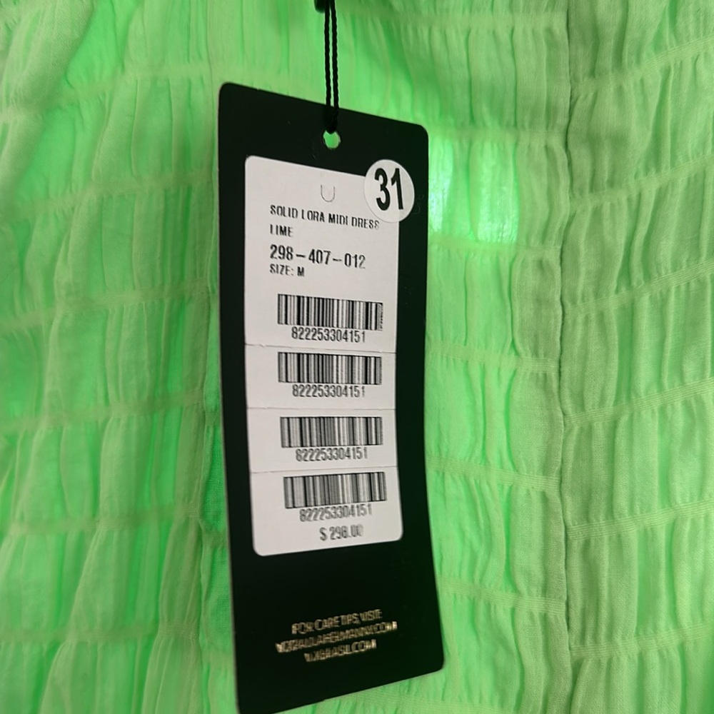 Solid Lora Mini Dress - Lime - Vix - image 7